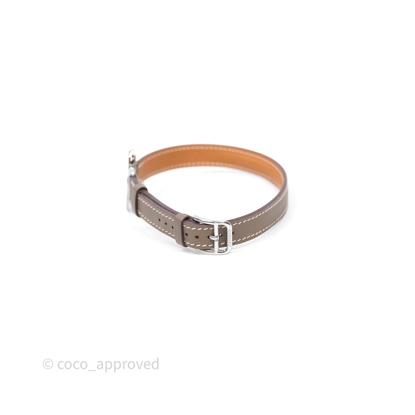 Hermès Band Apple Watch Swift Attelage Etoupe Double Tour 42 mm