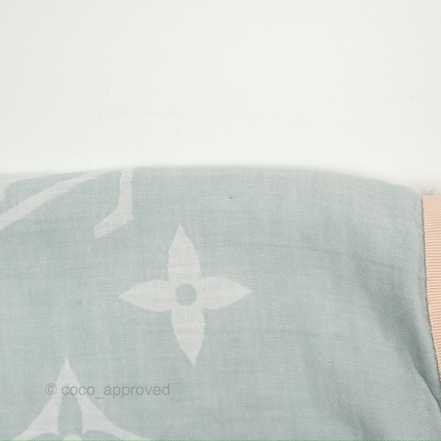 Louis Vuitton So Sweet Cotton Scarf Monogram Blue Ciel
