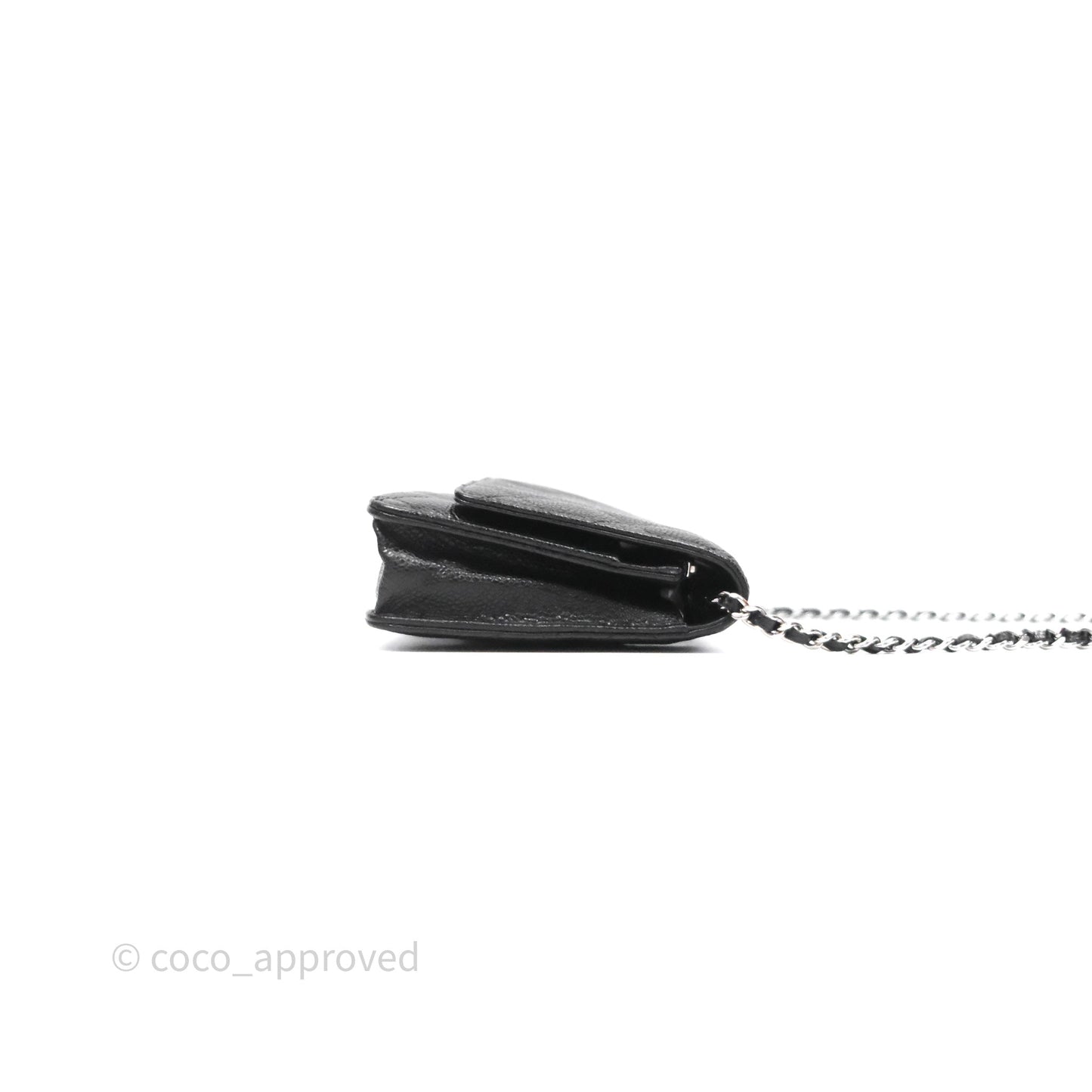 Chanel Quilted Classic WOC Black Caviar Silver Hardware