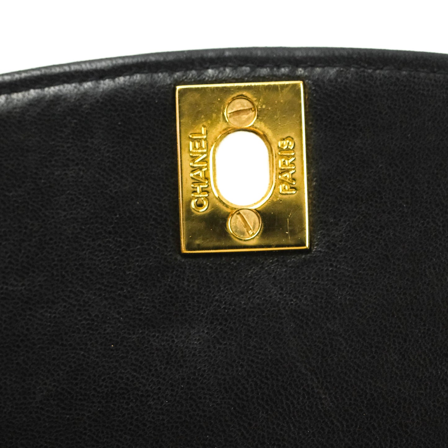 Chanel Vintage Classic Small Diana Flap Bag Black Lambskin 24K Gold Hardware