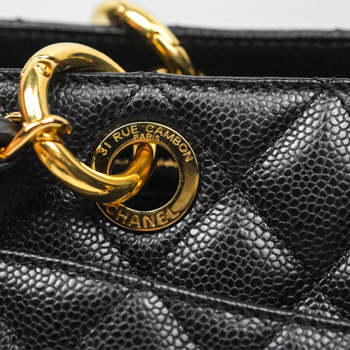 Chanel GST Black Caviar Gold Hardware