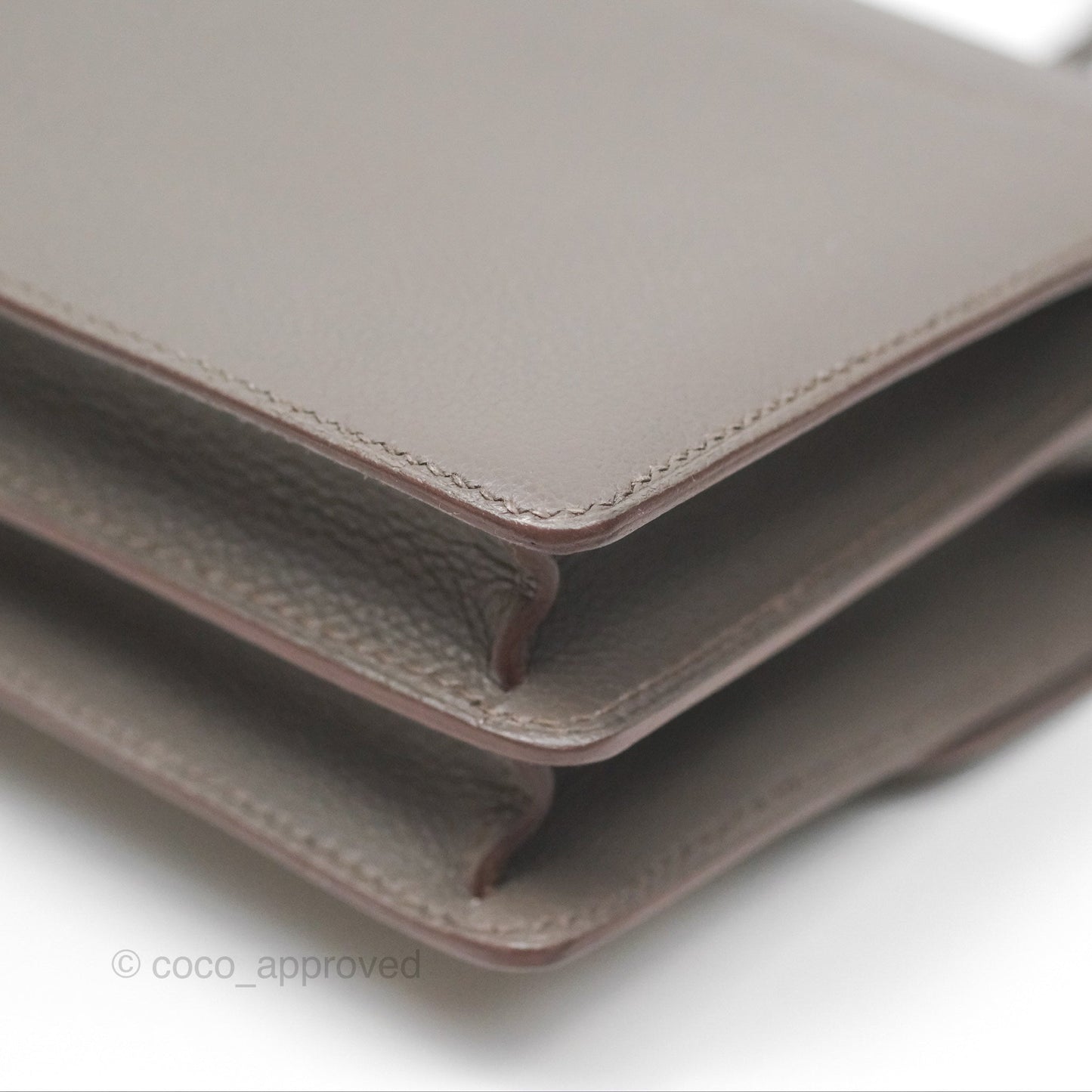 Hermès Roulis Mini 18 Gris Etain 8F Evercolor Gold Hardware
