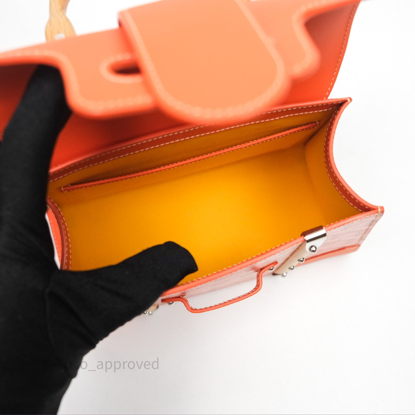 Goyard Saïgon Structuré Mini Bag Orange Goyardine Canvas