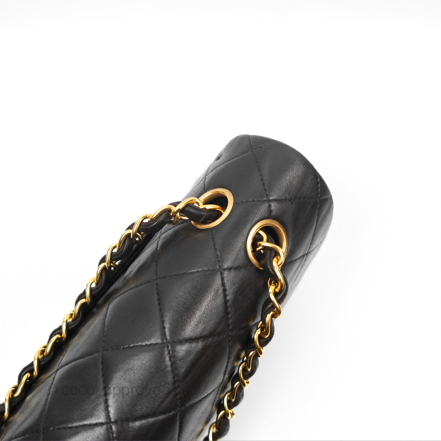 Chanel Vintage Classic Medium Flap Black Lambskin 24K Gold Hardware