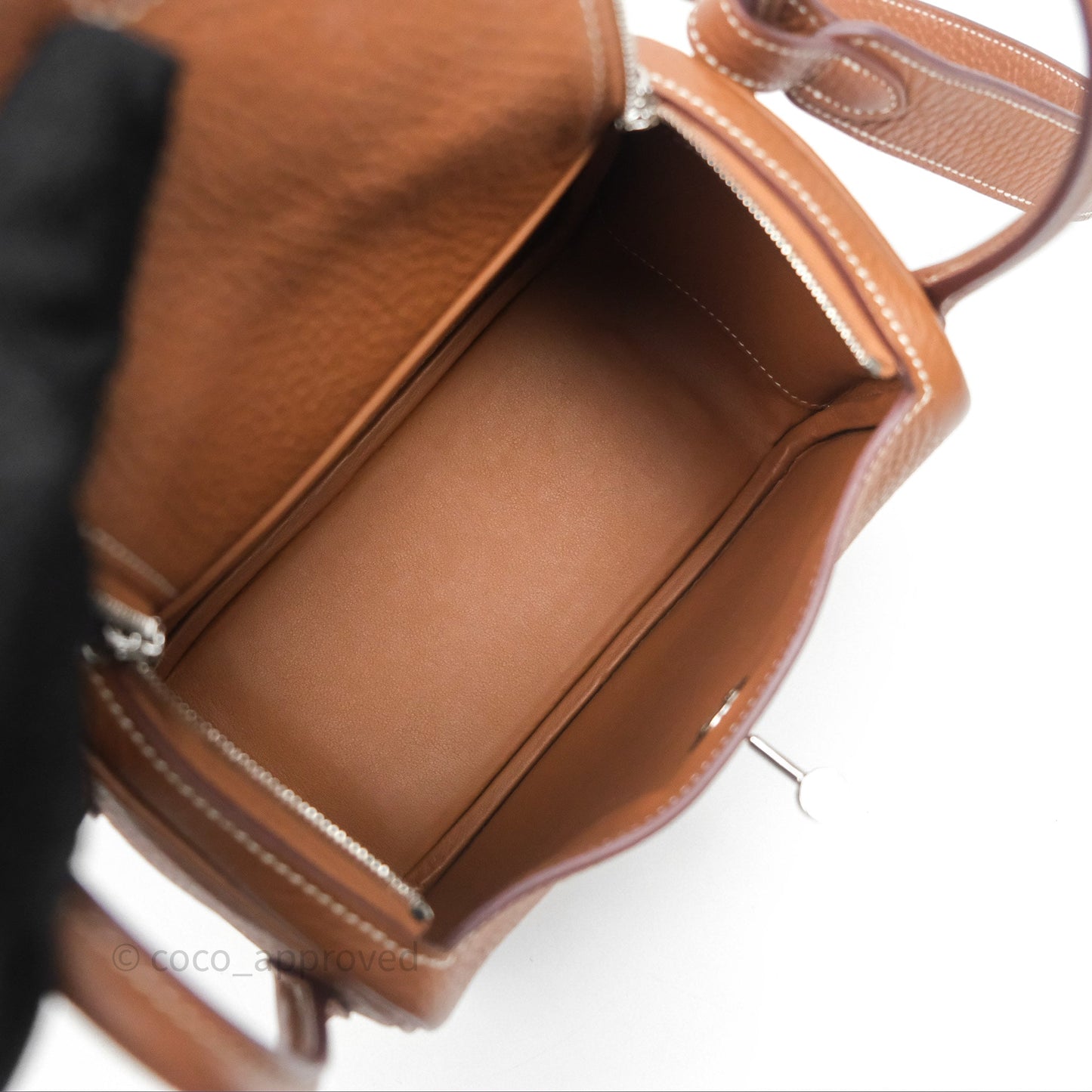 Hermès Mini Lindy 20 Gold Clemence Palladium Hardware