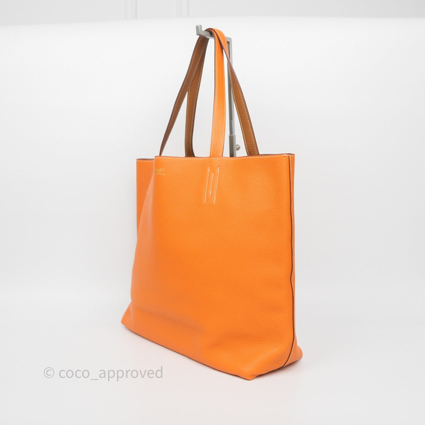 Hermès Double Sens Tote 36 Gold/ Orange Clemence
