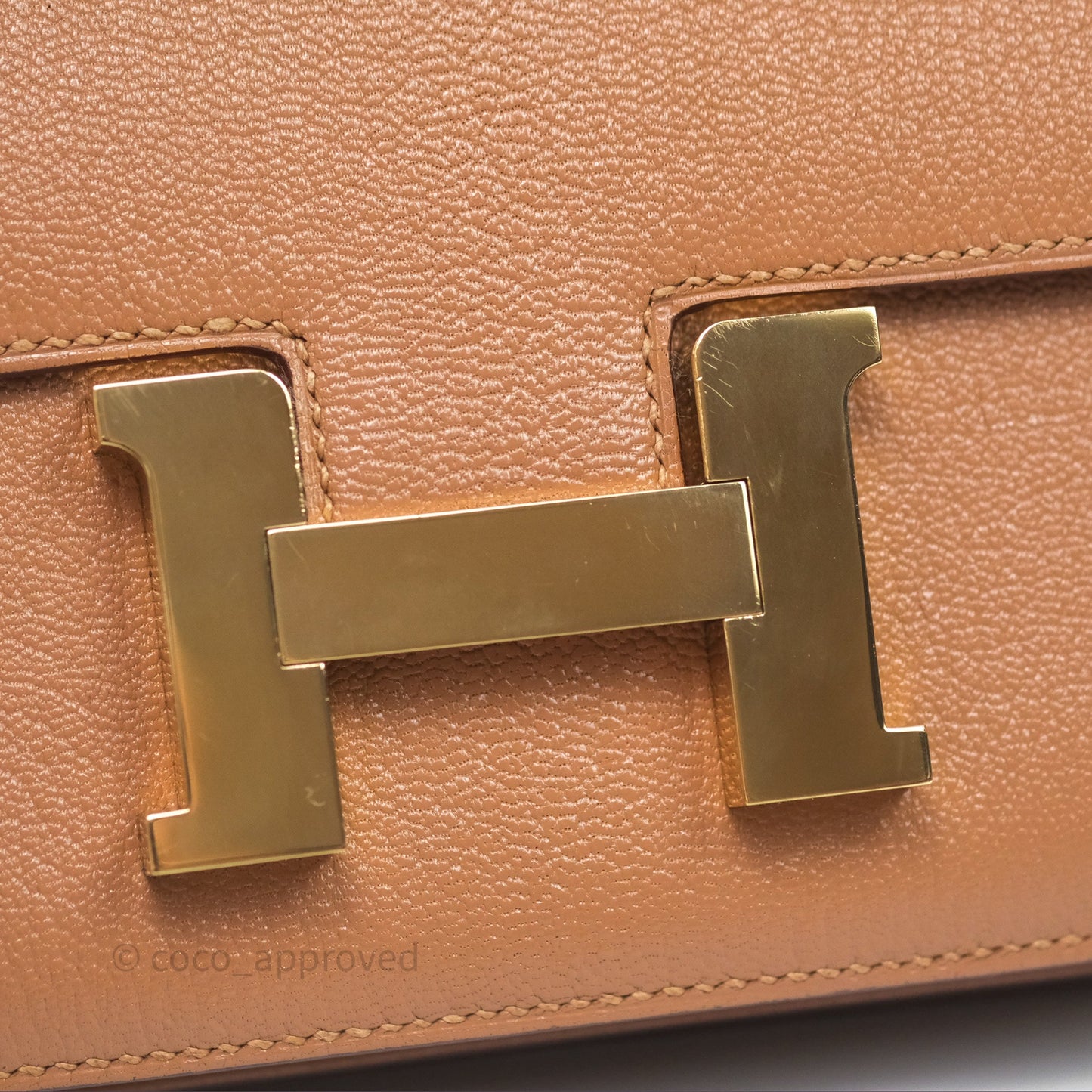 Hermès Constance Mini Quebracho Chevre Gold Hardware