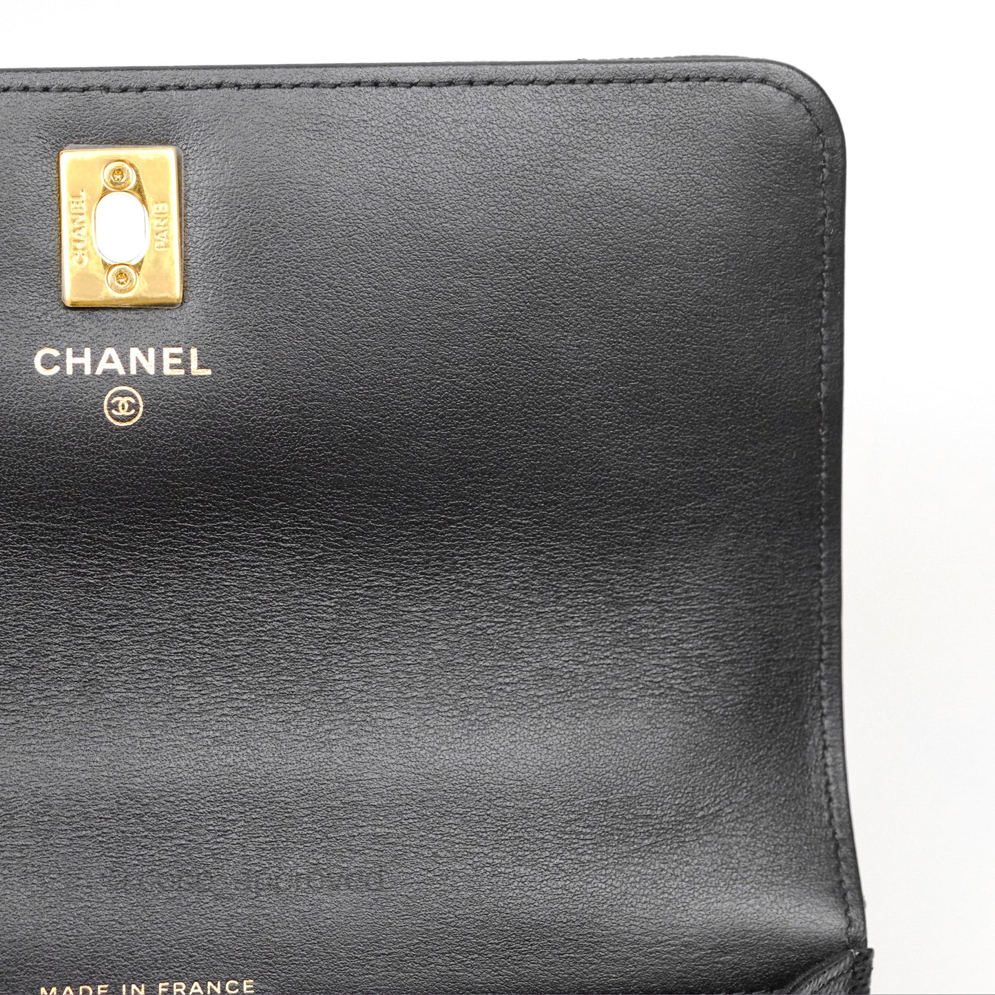 Chanel WOC Bag Charm Black Caviar Gold Hardware
