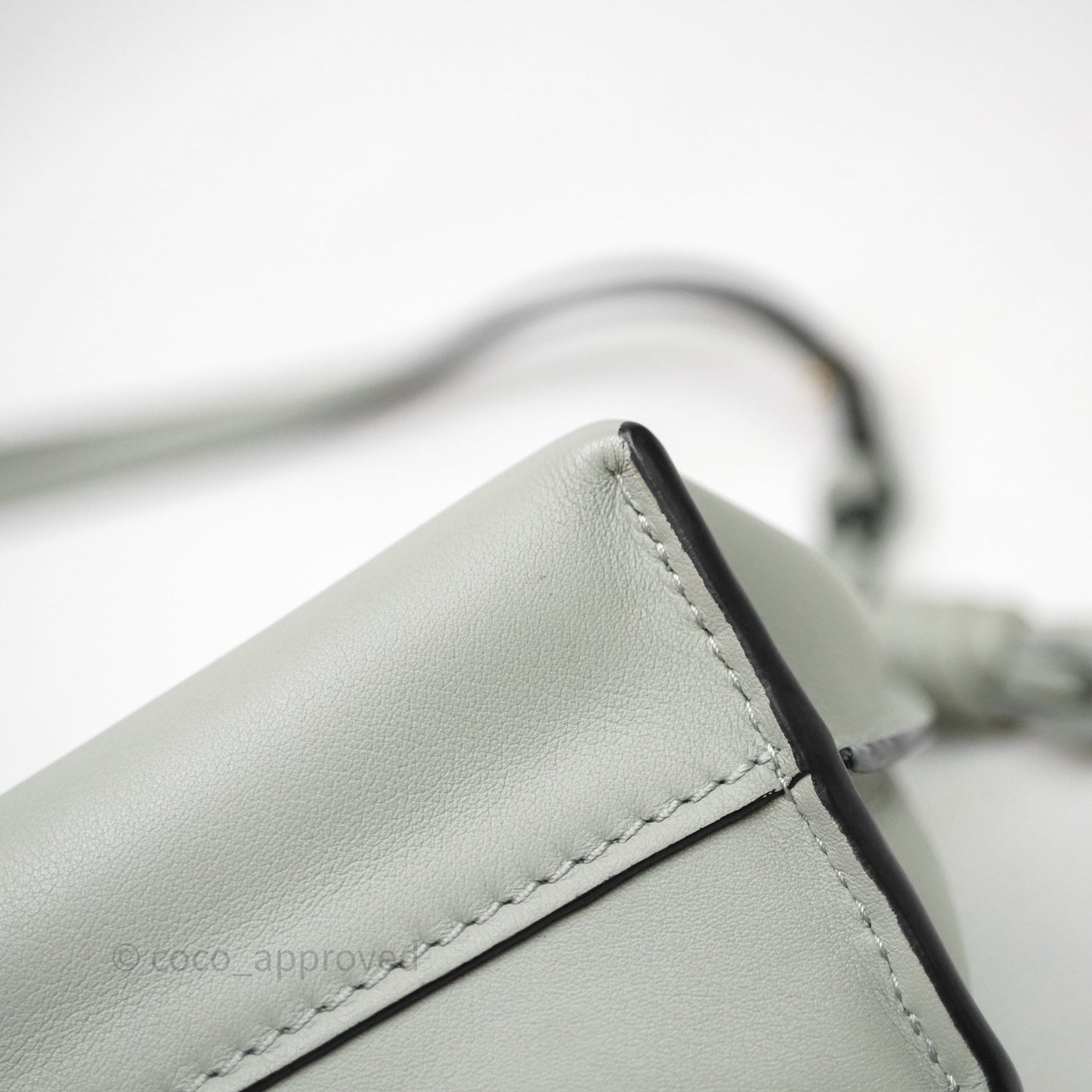 Loewe Flamenco Mini Clutch Bag Calfskin Green
