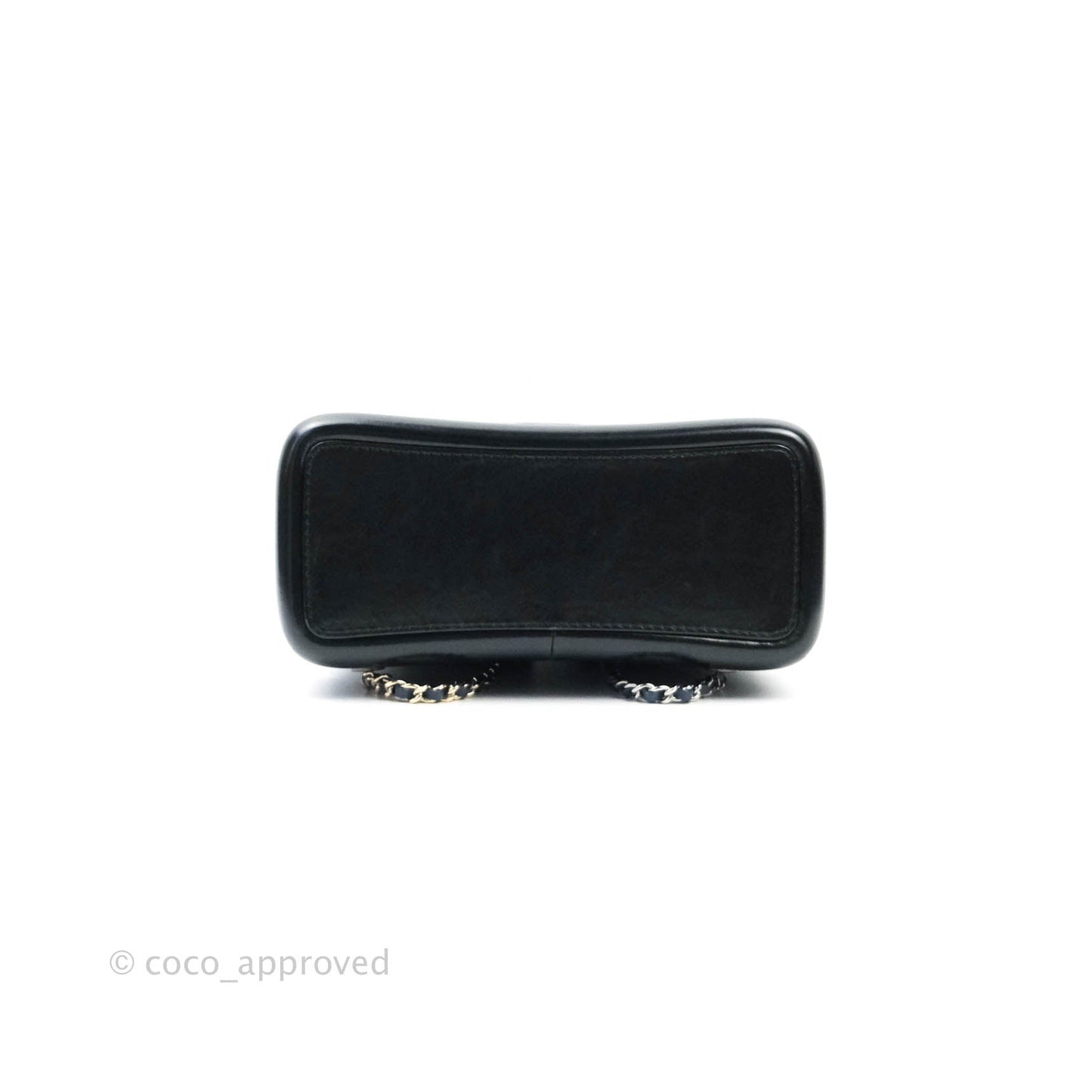 Chanel Small Gabrielle Backpack Navy Black Aged Calfskin