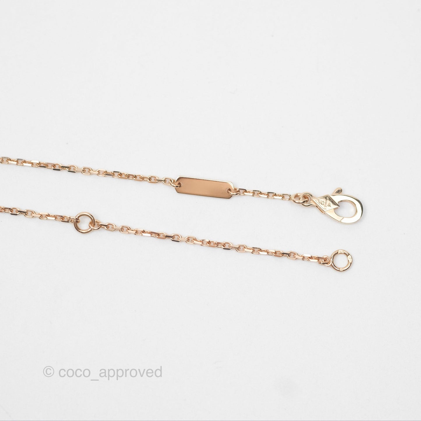 Van Cleef & Arpels Vintage Alhambra Holiday Pendant Obdisian Diamond Rose Gold
