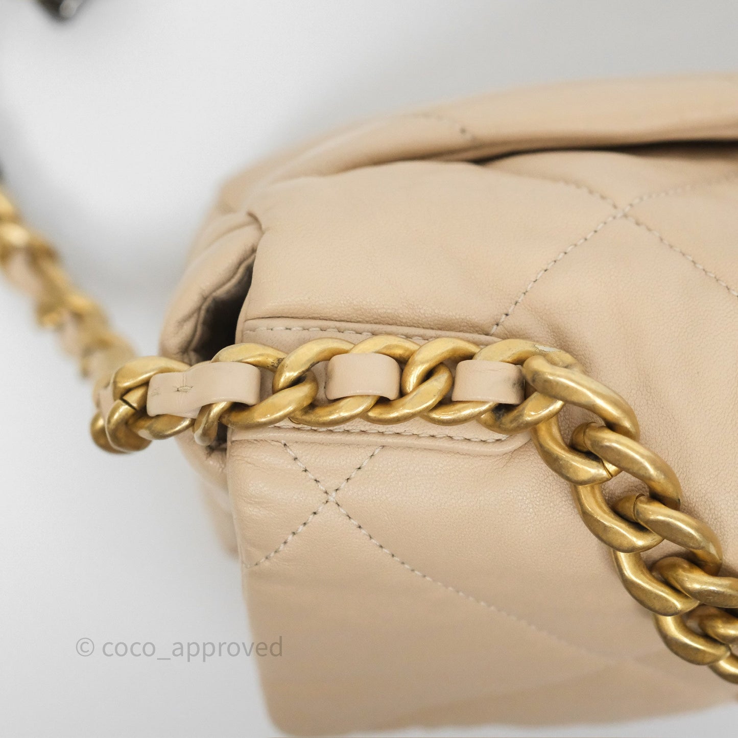 Chanel 19 Small Beige Mixed Hardware