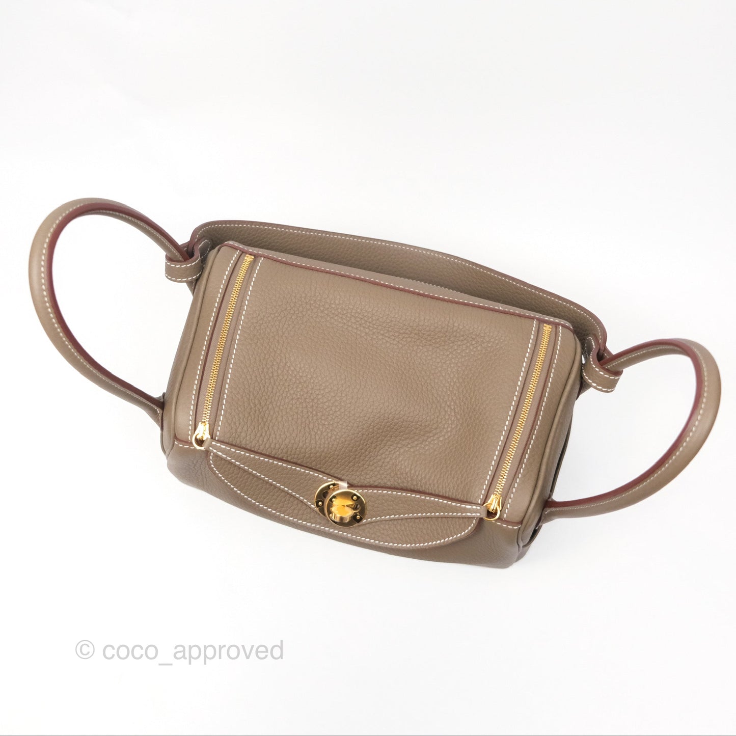 Hermès Lindy 26 Etoupe Clemence Gold Hardware