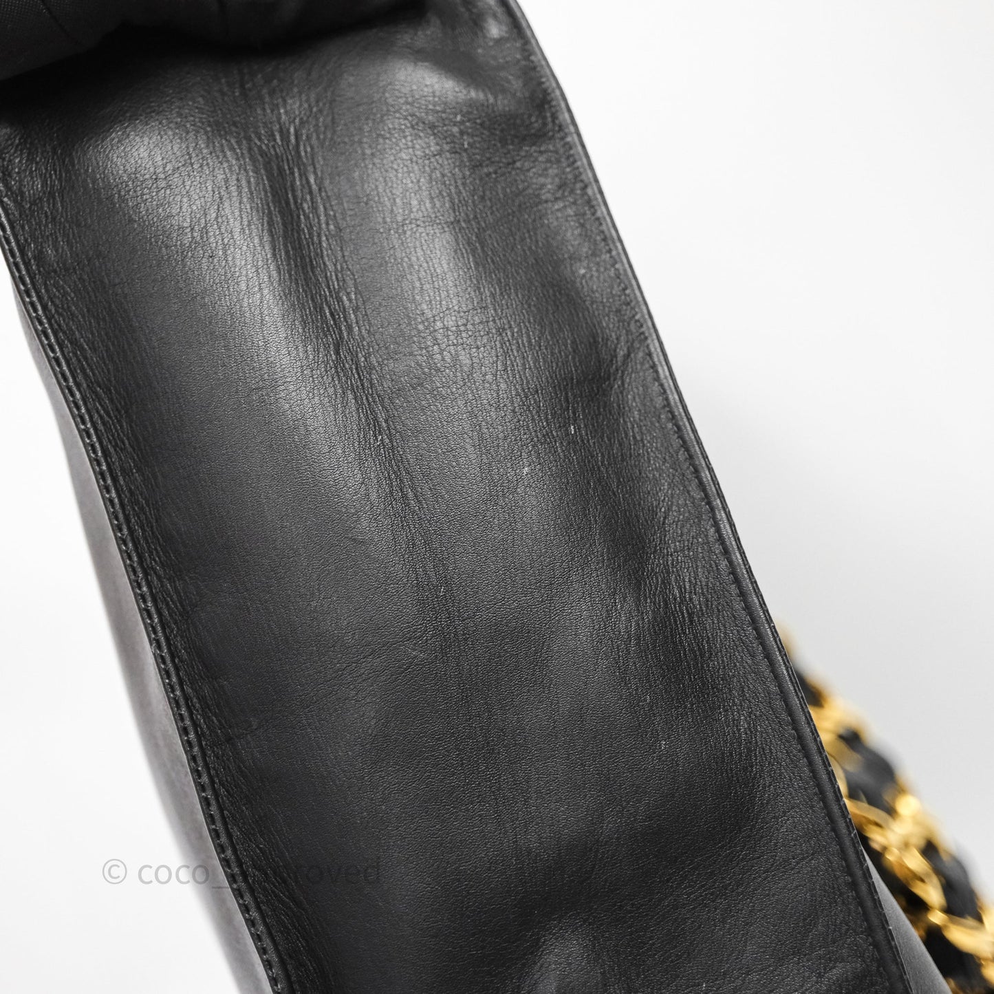 Chanel Vintage Shoulder Bag Black Calfskin Gold Hardware