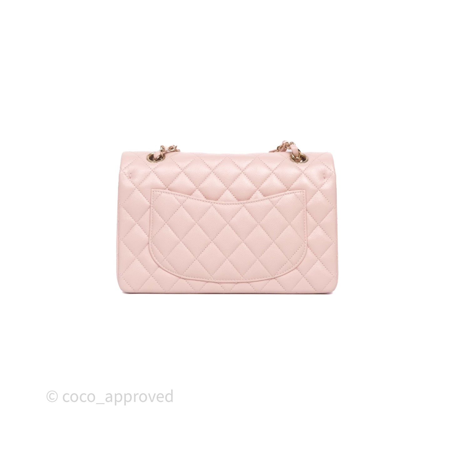 Chanel Small Classic Flap Quilted Light Pink Caviar Gold Hardware