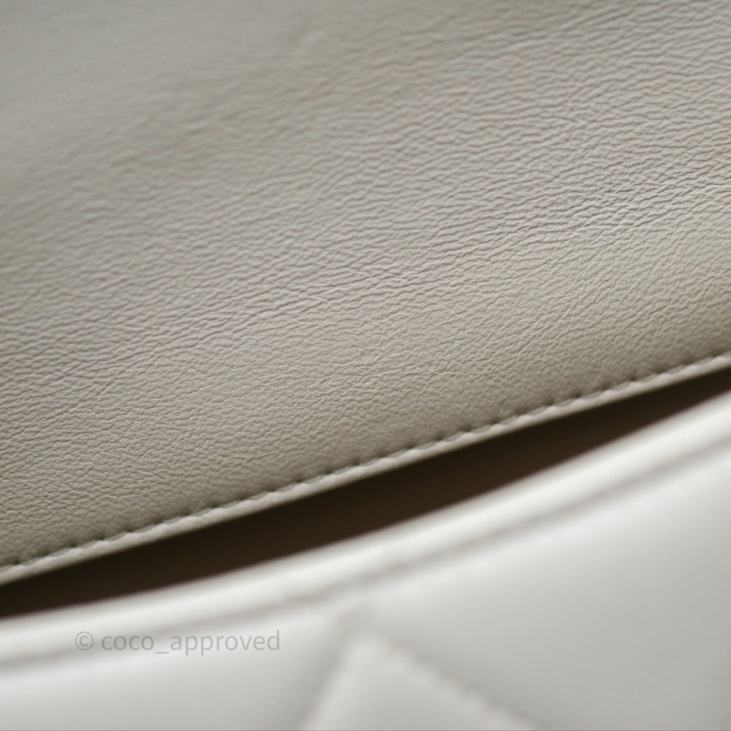 Chanel Quilted Double Pearl Adjustable Chain Flap Bag White Lambskin Aged Gold Hardware 24S