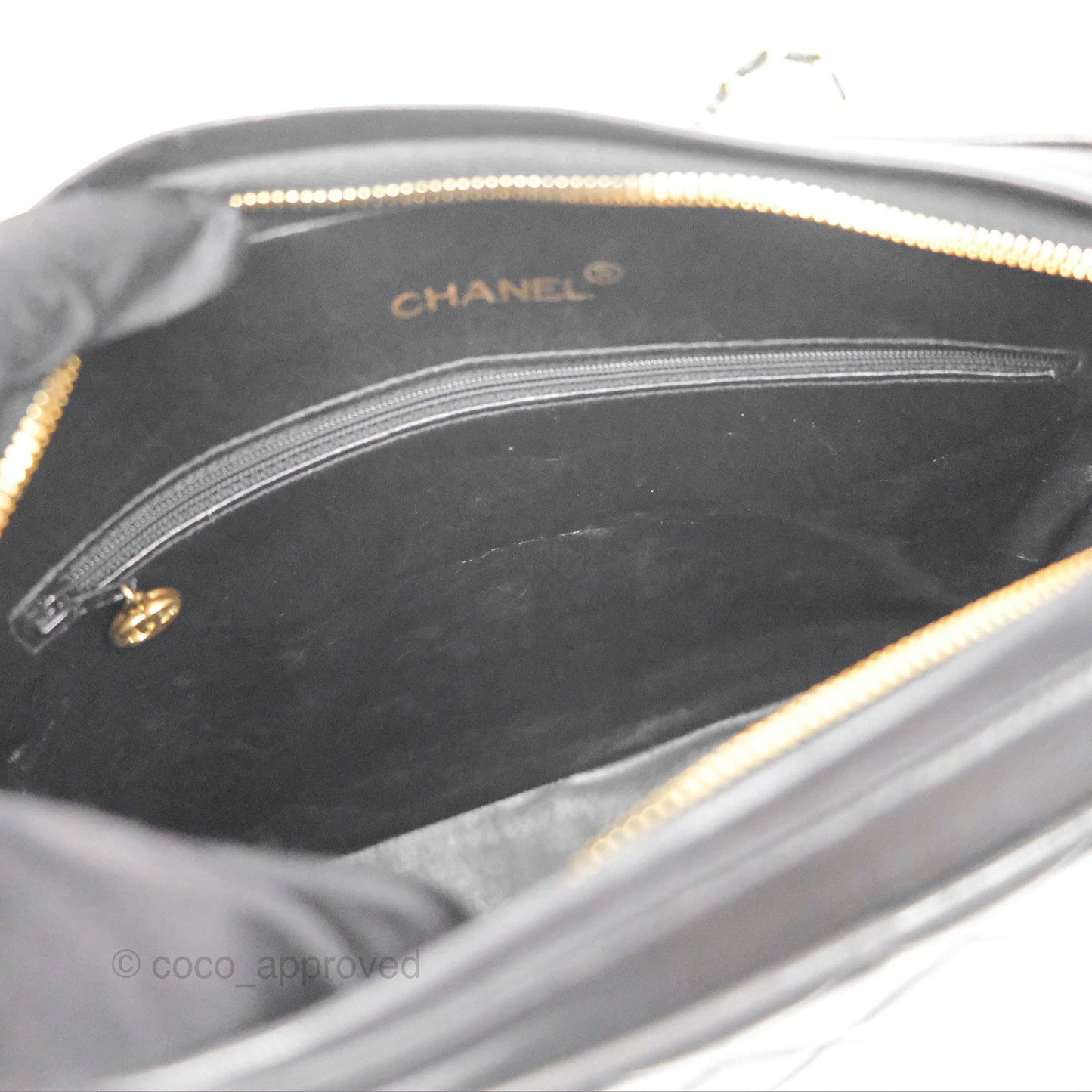 Chanel Vintage Camera Bag Black Lambskin 24K Gold Hardware
