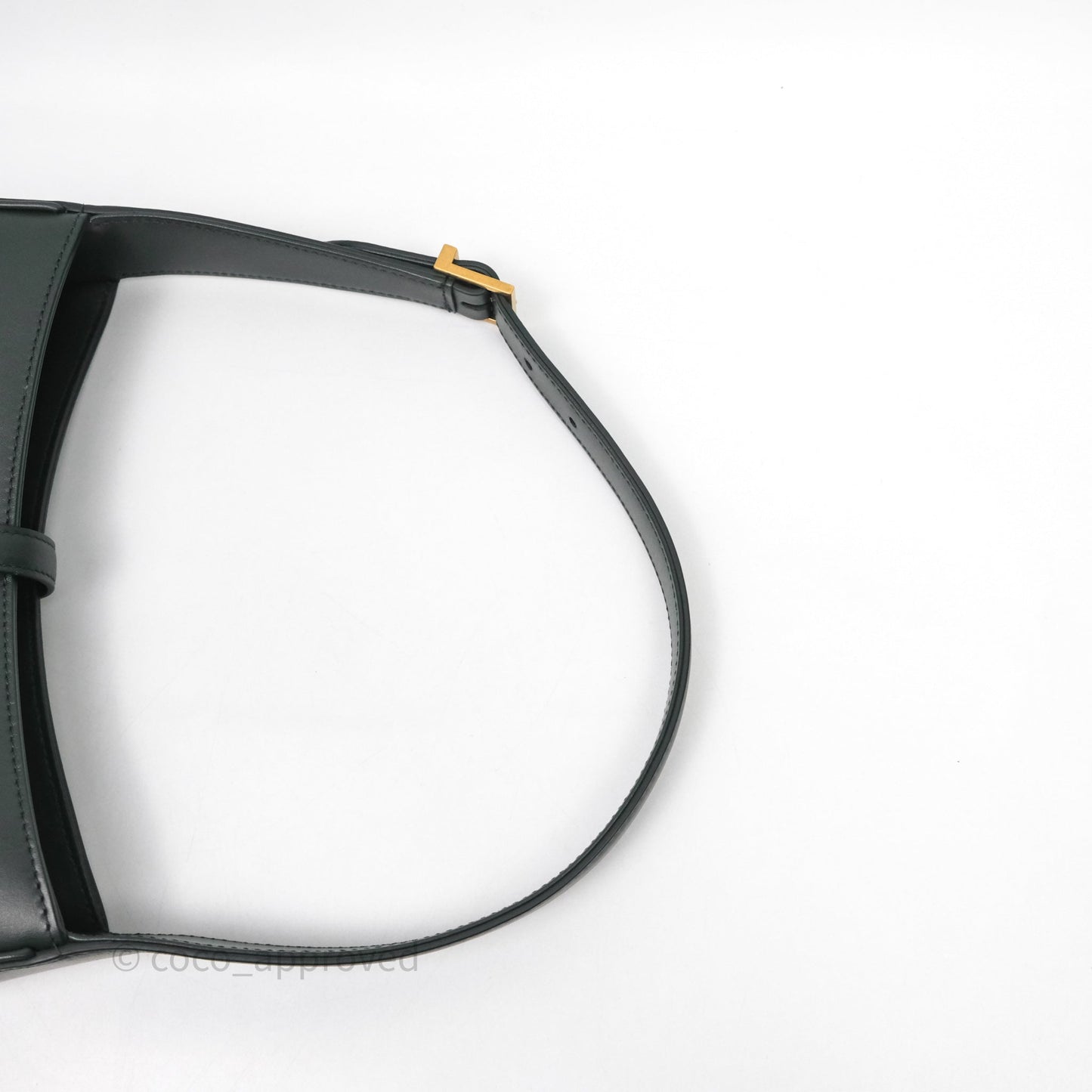 Saint Laurent ‘Le 5 a 7’ Hobo Bag Dark Green Smooth Calfskin