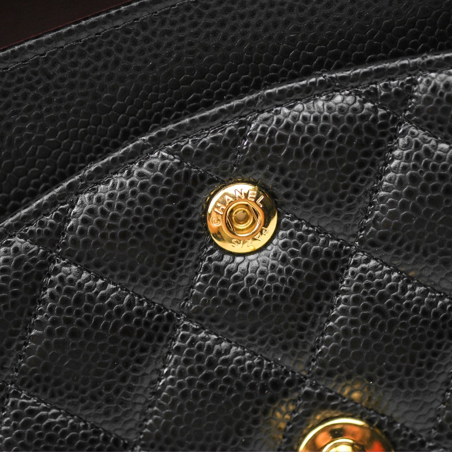 Chanel Classic M/L Medium Flap Quilted Black Caviar Gold Hardware
