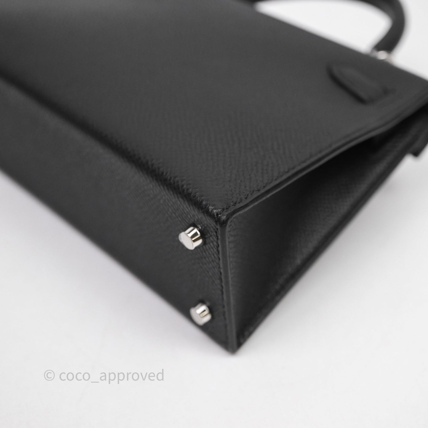 Hermès Mini Kelly Black Noir 89 Epsom Palladium Hardware