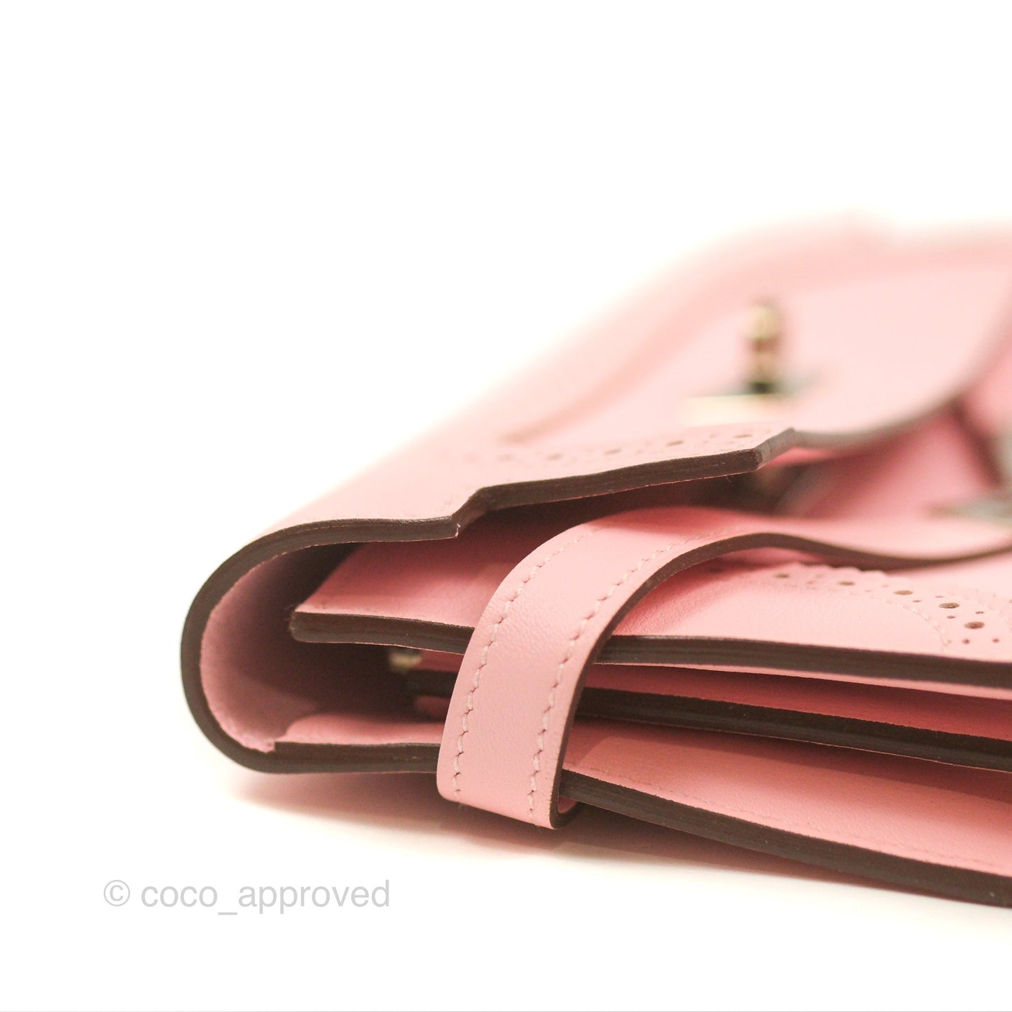 Hermès Ghillies Kelly Wallet Rose Sakura Swift Palladium Hardware
