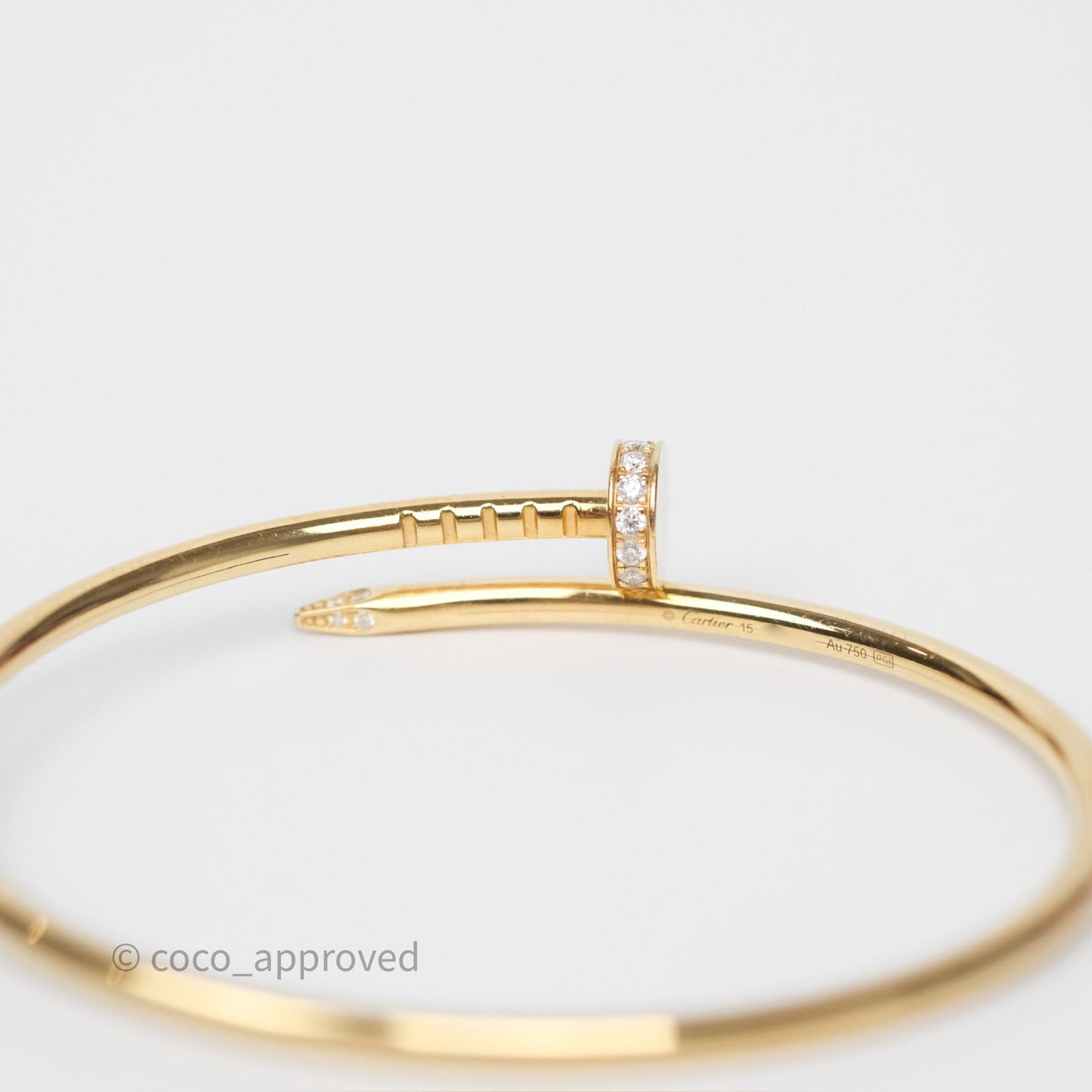 Cartier Small Juste Un Clou Bracelet 18K Yellow Gold Diamonds