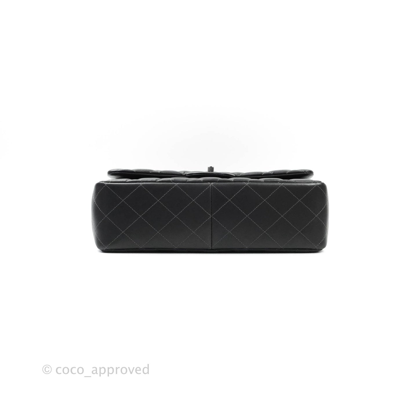 Chanel Jumbo Double Flap Dark Grey Lambskin Silver Hardware⁣⁣