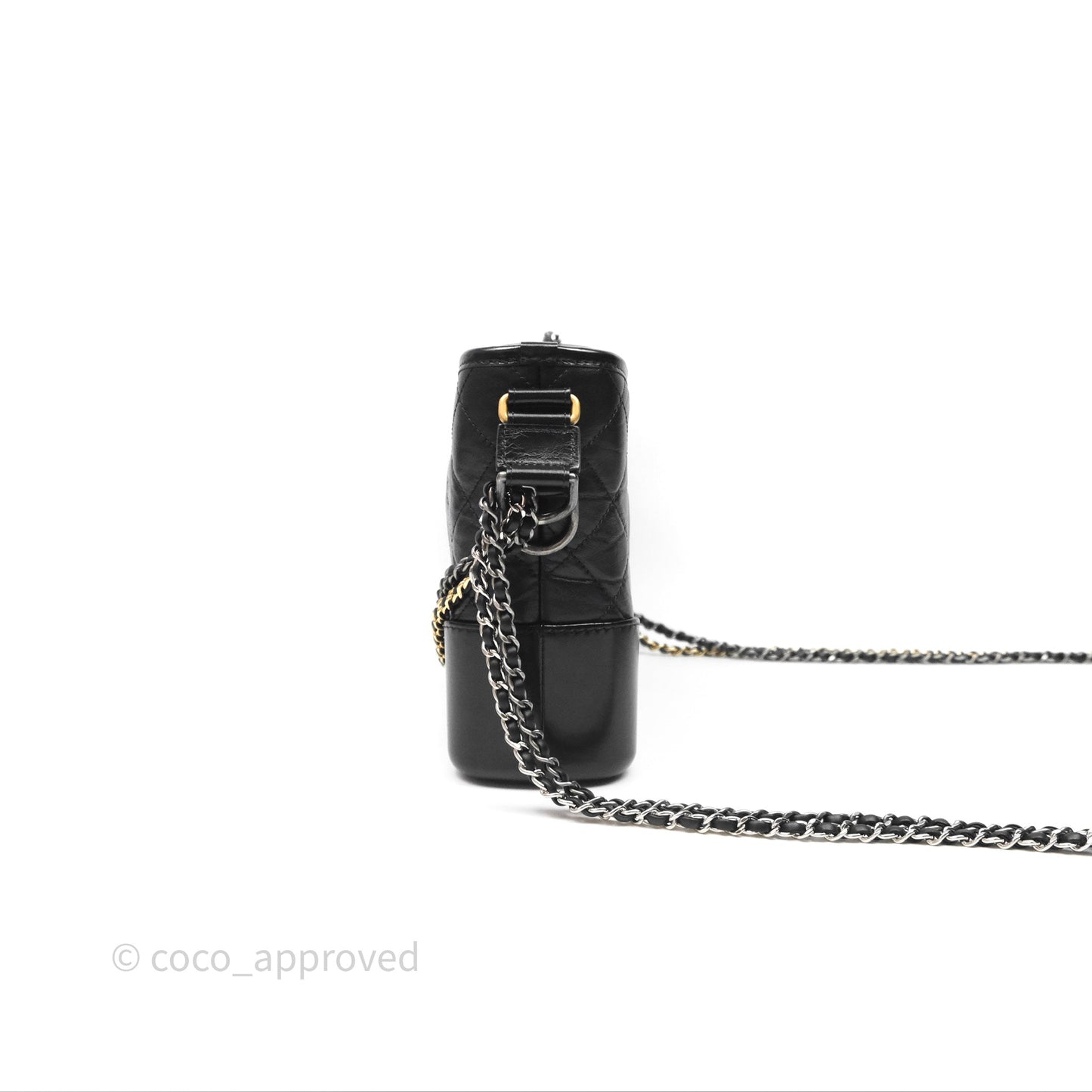 Chanel New Medium Gabrielle Hobo Quilted Black Aged Calfskin