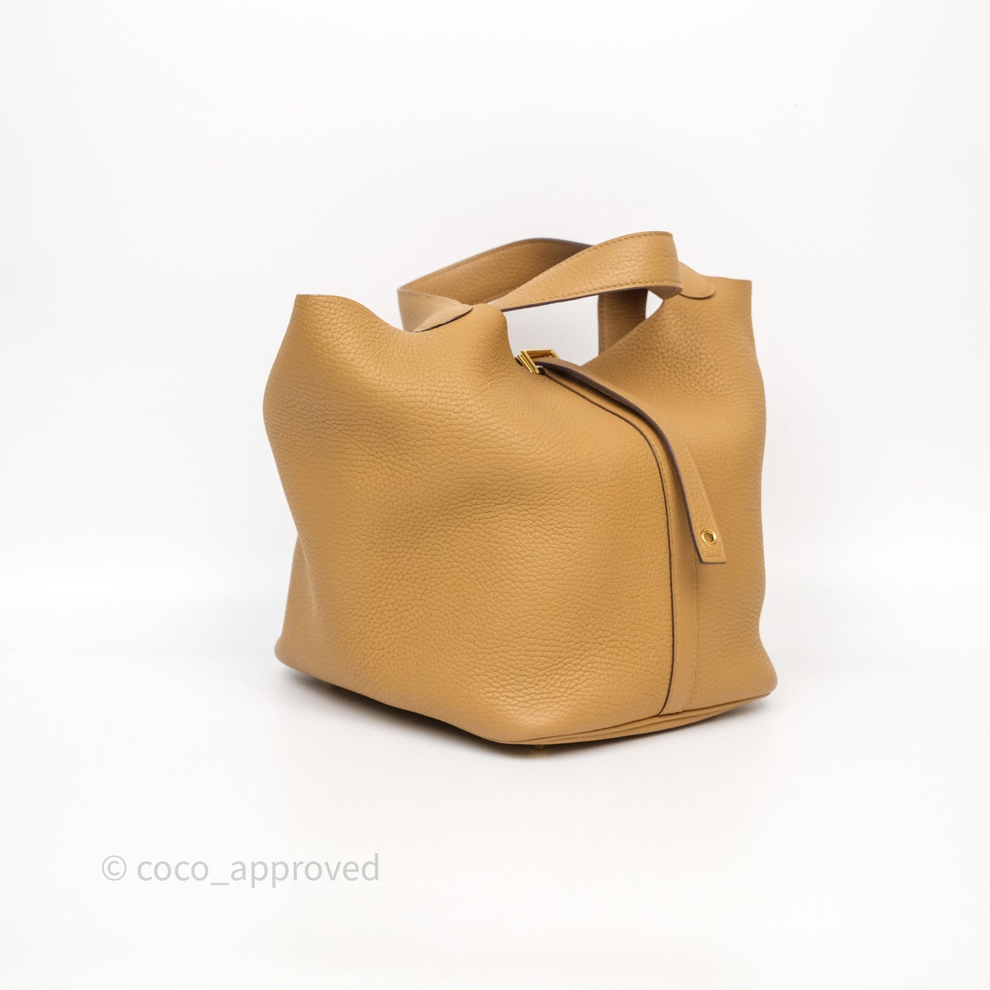 Hermès Picotin 22 Biscuit 4B Clemence Gold Hardware