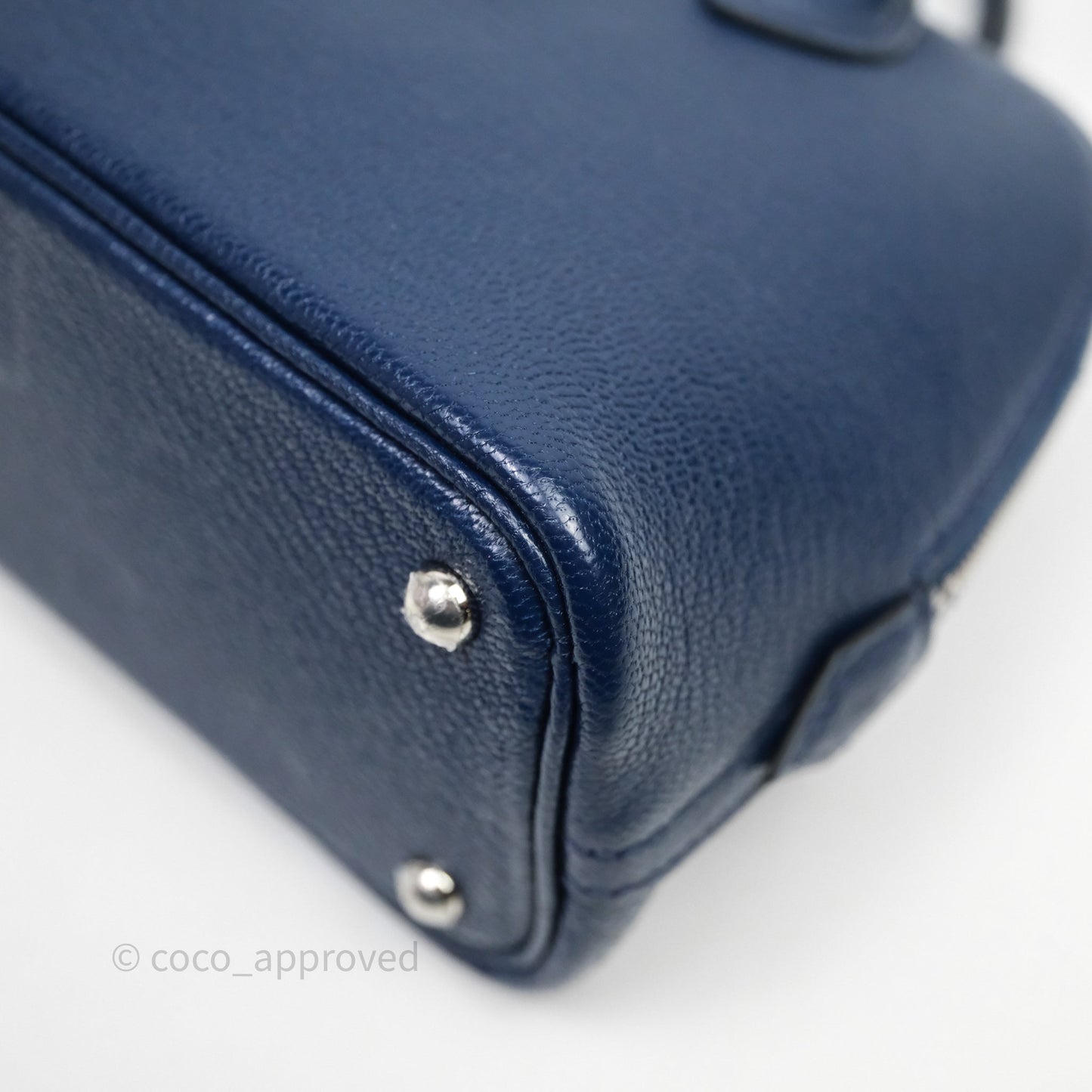 Hermès Bolide Mini 1923 Bleu Chèvre Mysore Palladium Hardware