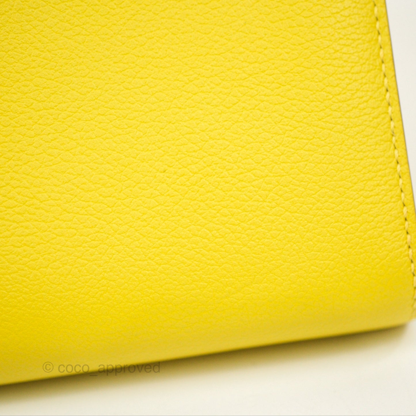 Hermès Constance To Go Wallet Lime Evercolour Rose Gold Hardware