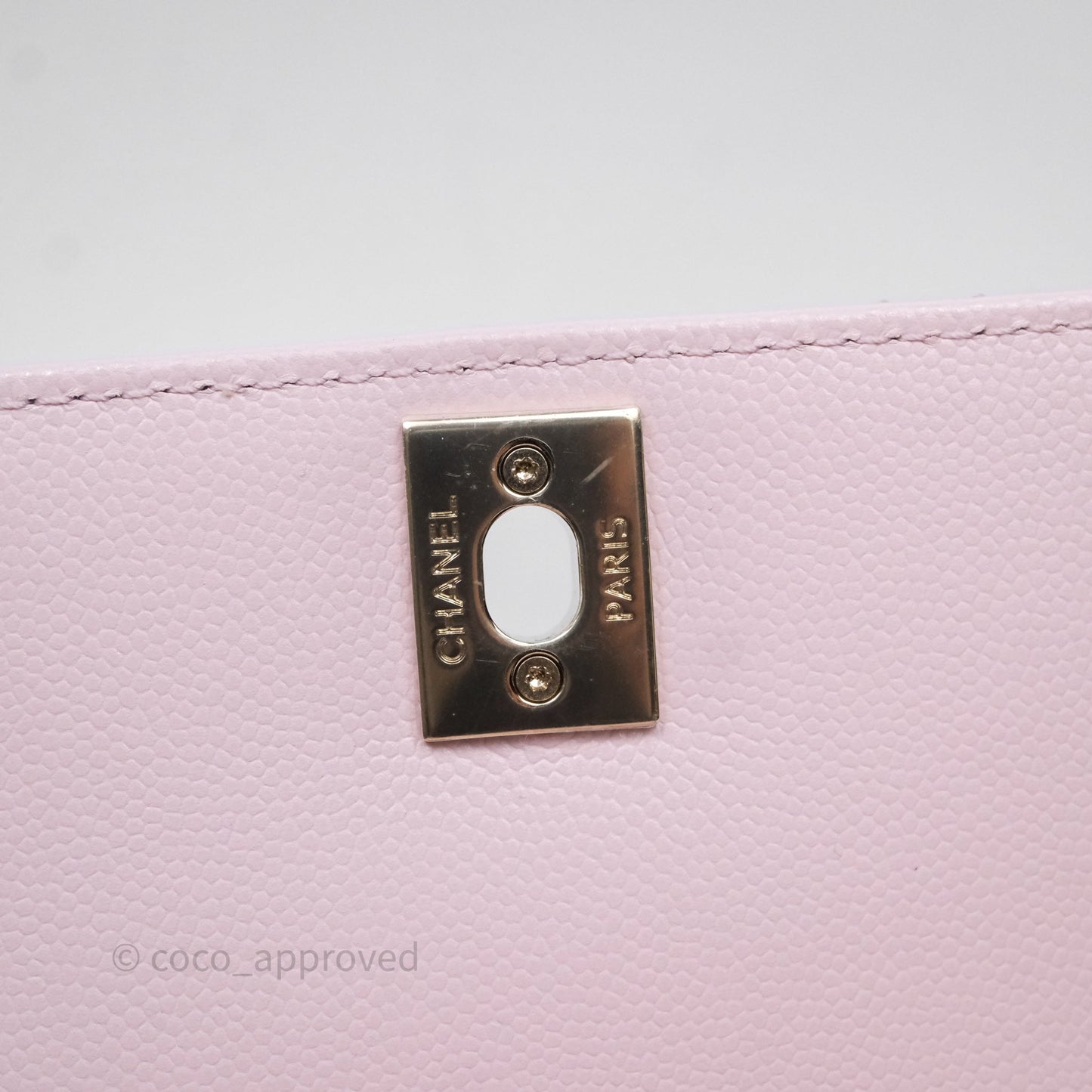 Chanel Mini Coco Handle Light Pink Caviar Gold Hardware