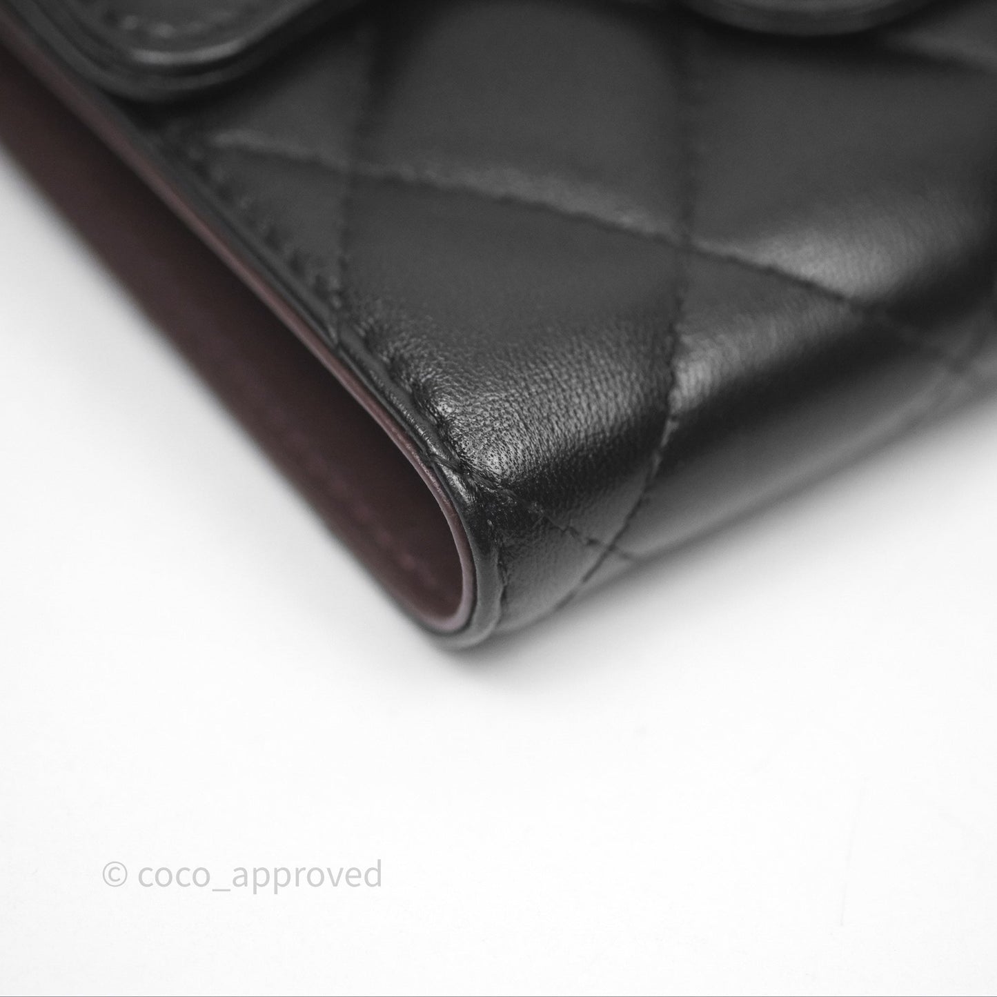 Chanel Classic Short Flap Wallet Black Lambskin Gold Hardware