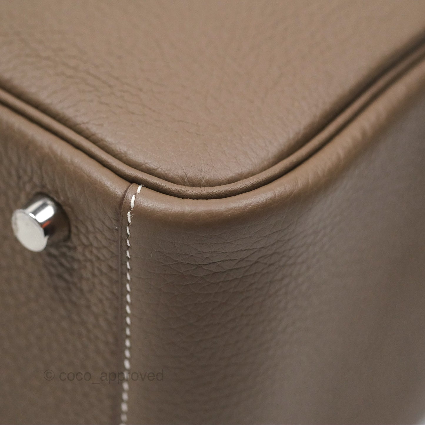 Hermès Lindy 26 Clemence Etoupe 18 Palladium Hardware