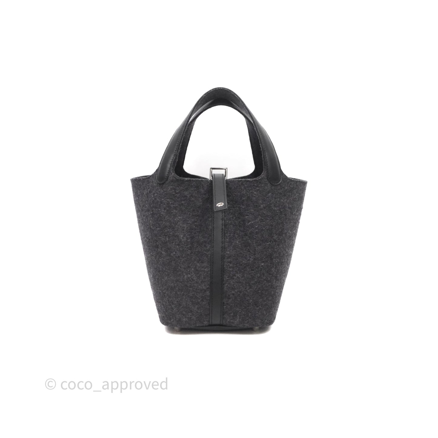 Hermès Picotin 18 Graphite 88/ Noir 89 Wool Swift Palladium Hardware