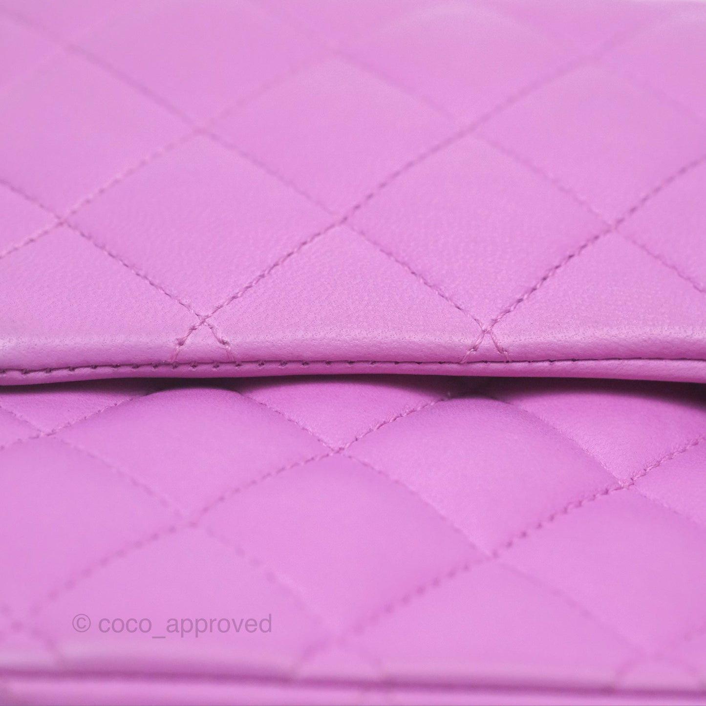 Chanel Medium Classic Flap Quilted Purple Lambskin Silver Hardware