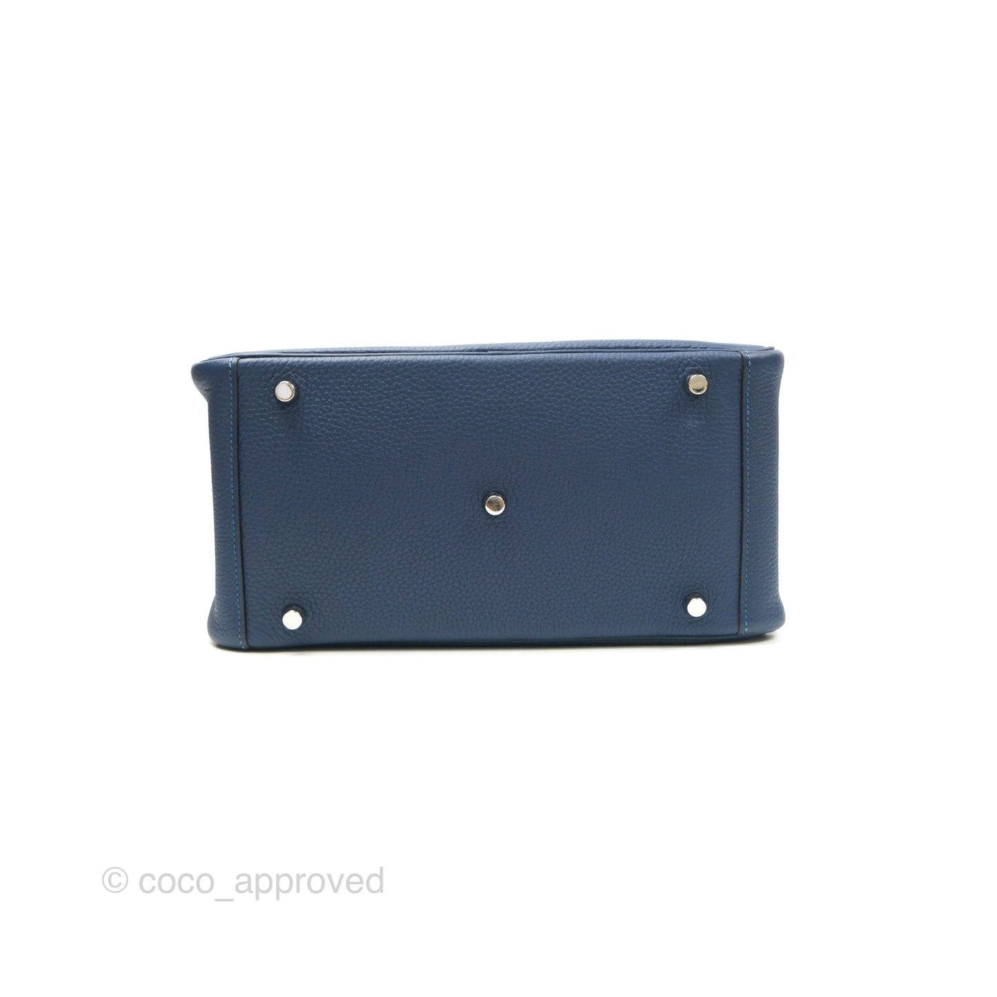 Hermès Lindy 30 Blue Saphir/ Blue Izmir Clemence Palladium Hardware