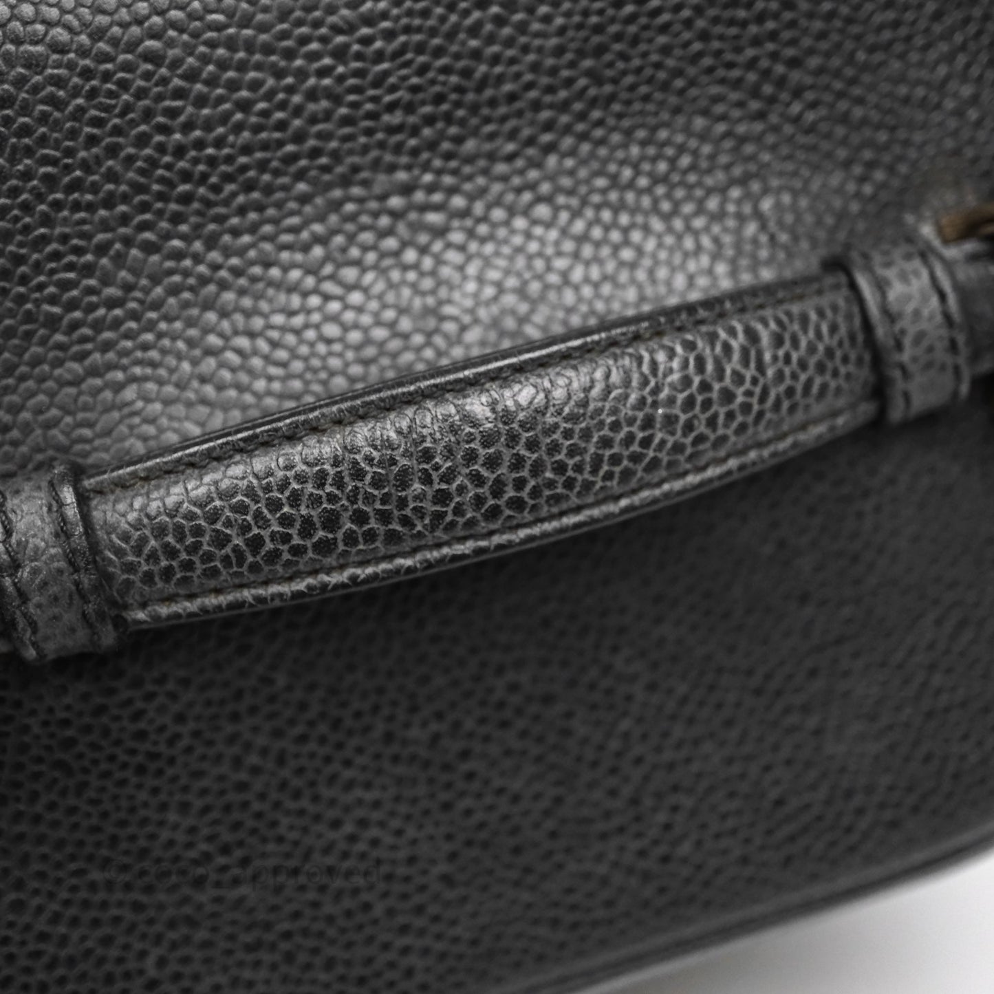 Chanel Vintage Vanity Case Black Caviar Gold Hardware