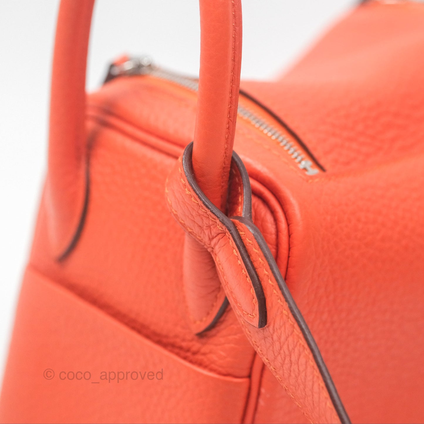 Hermès Mini Lindy 20 Orange Poppy 8V Clemence Palladium Hardware