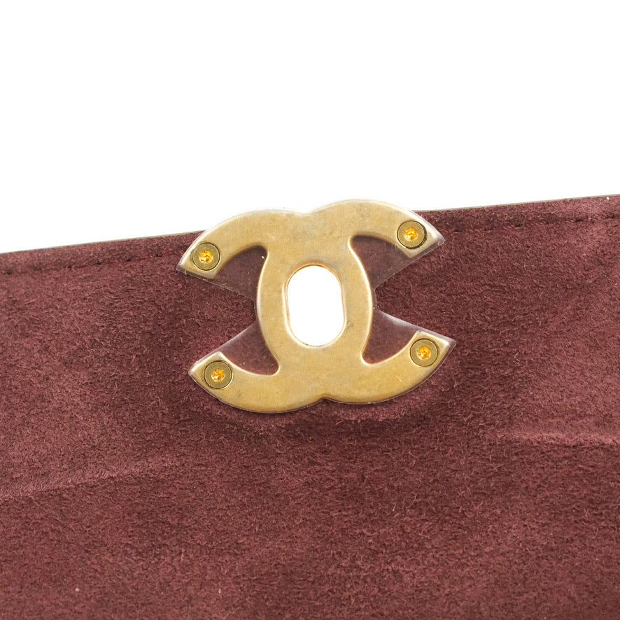 Chanel Flap Waist Bag with Leather & Tweed Coin Purses Dark Beige Calfskin