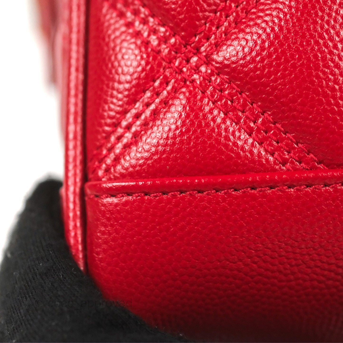 Saint Laurent 80's Vanity Bag Quilted Red Grained Calfskin