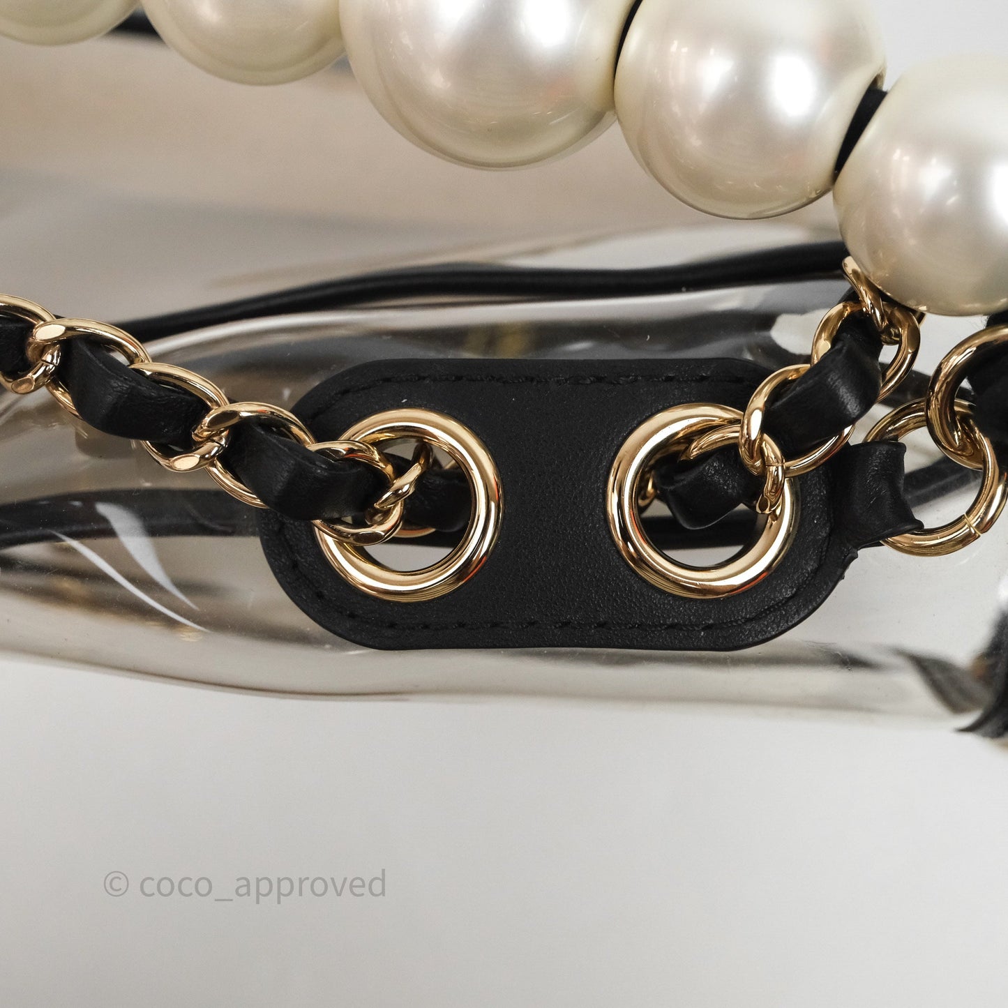 Chanel Medium Sand By The Sea PVC Flap Black Lambskin Gold Hardware