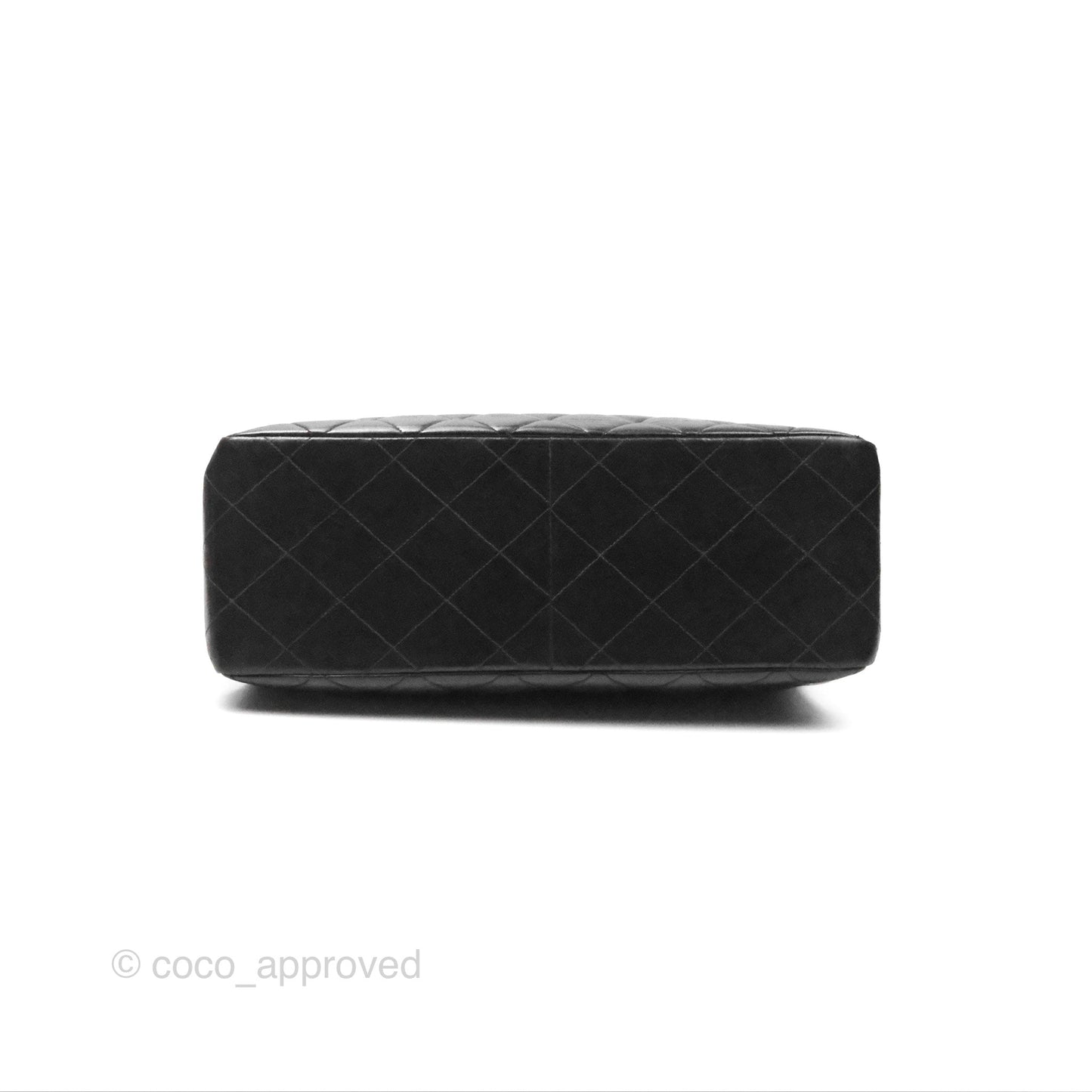 Chanel Vintage Double Sided Jumbo Flap Black Lambskin 24K Gold Hardware