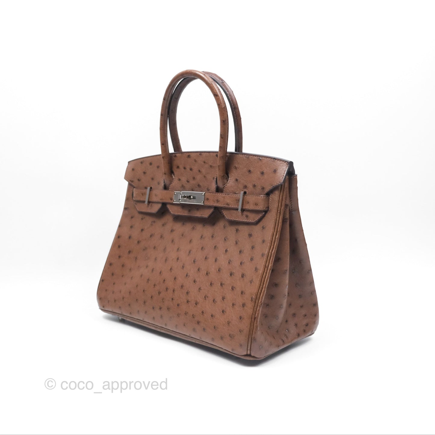 Hermès Birkin Retourne 30 Dark Brown Ostrich Palladium Hardware