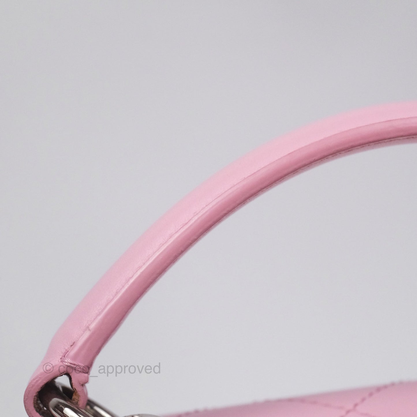 Chanel Stitched Ring My Bag Flap Crossbody Pink Calfskin Silver Hardware