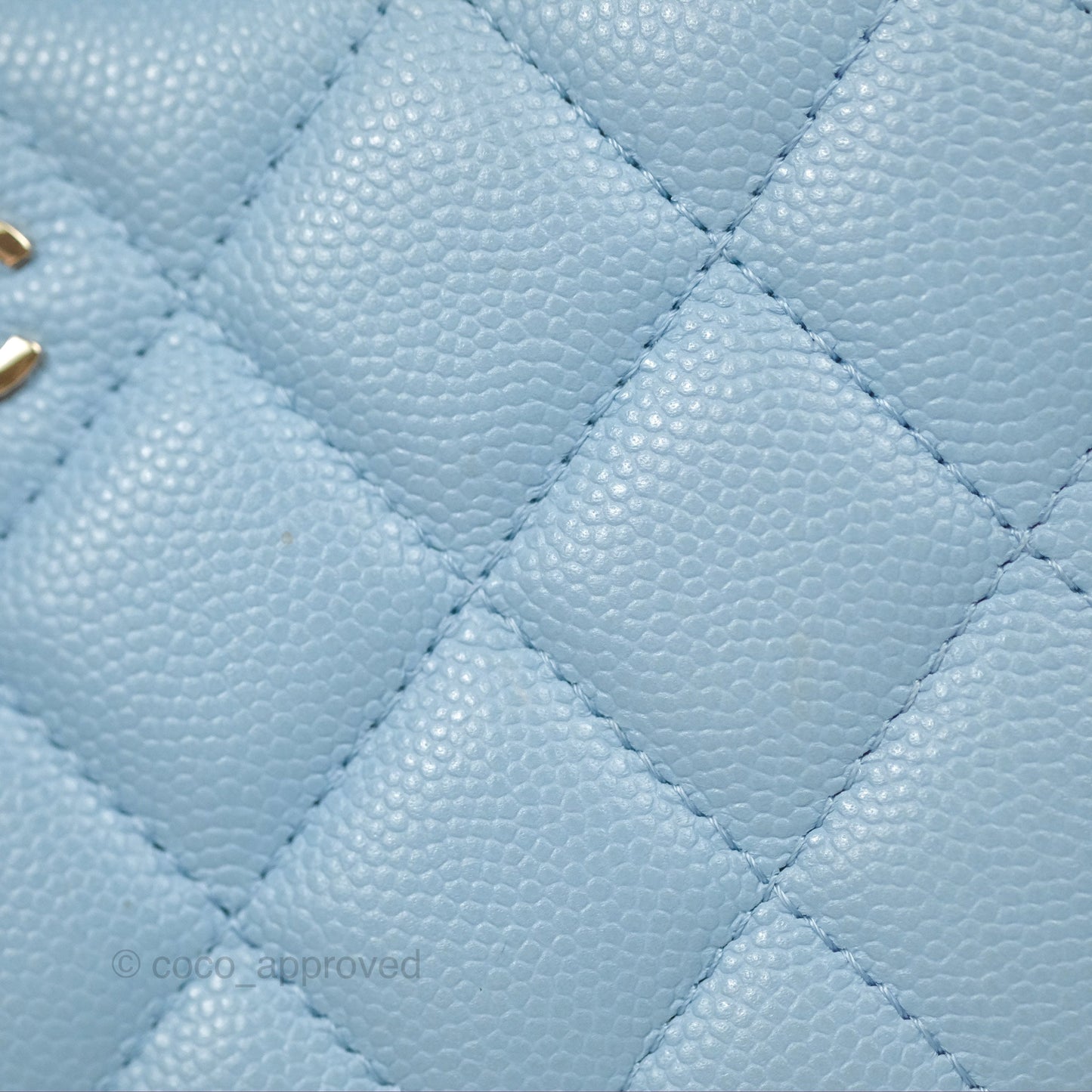 Chanel Classic Vanity With Chain Blue Caviar Gold Hardware