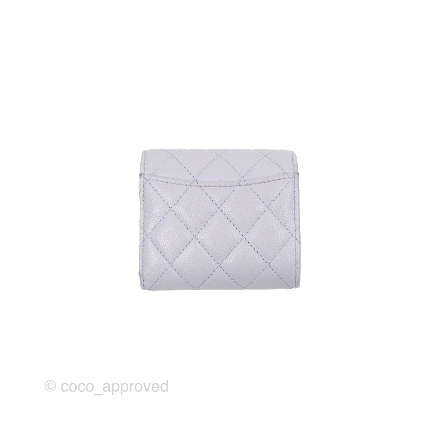 Chanel Classic Short Flap Wallet Lilac Caviar Silver Hardware