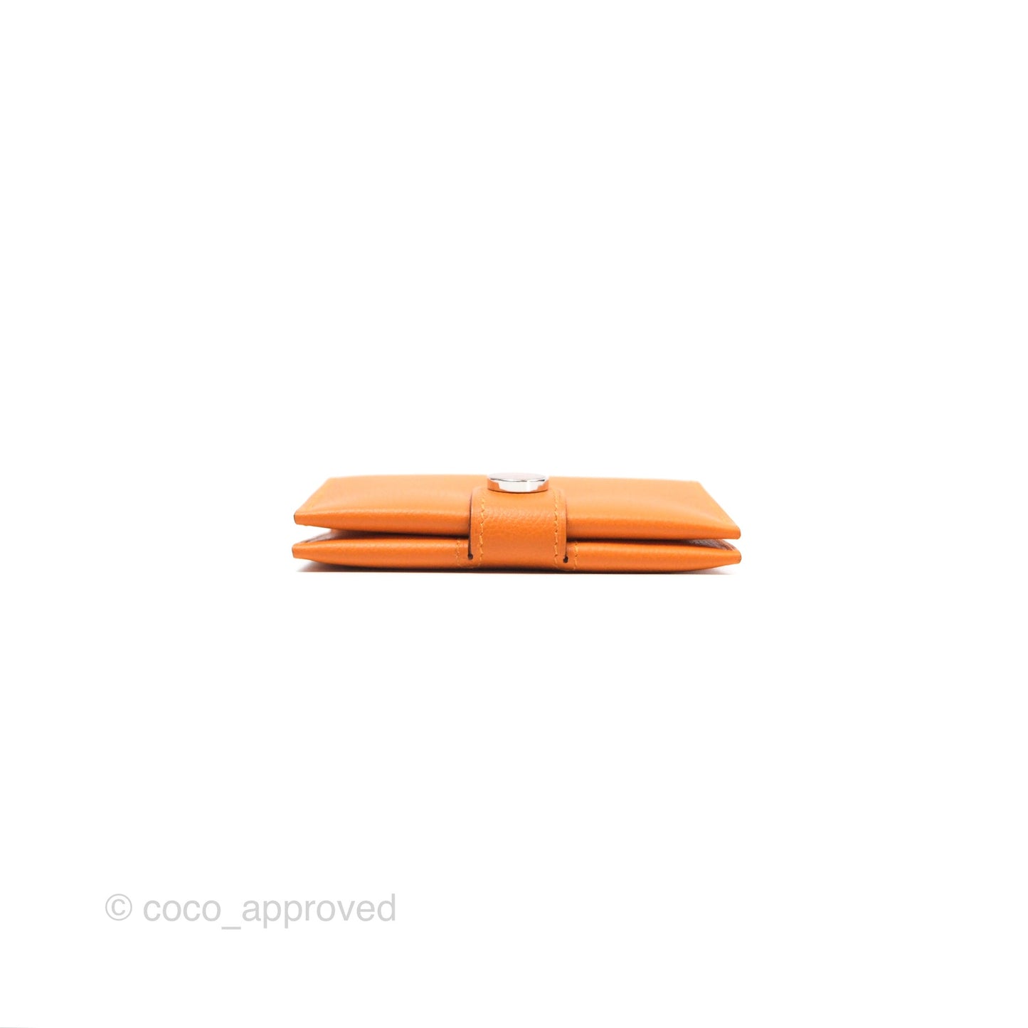 Hermès R.M.S Card Holder I9 Apricot/ 37 Gold Evercolor Palladium Hardware