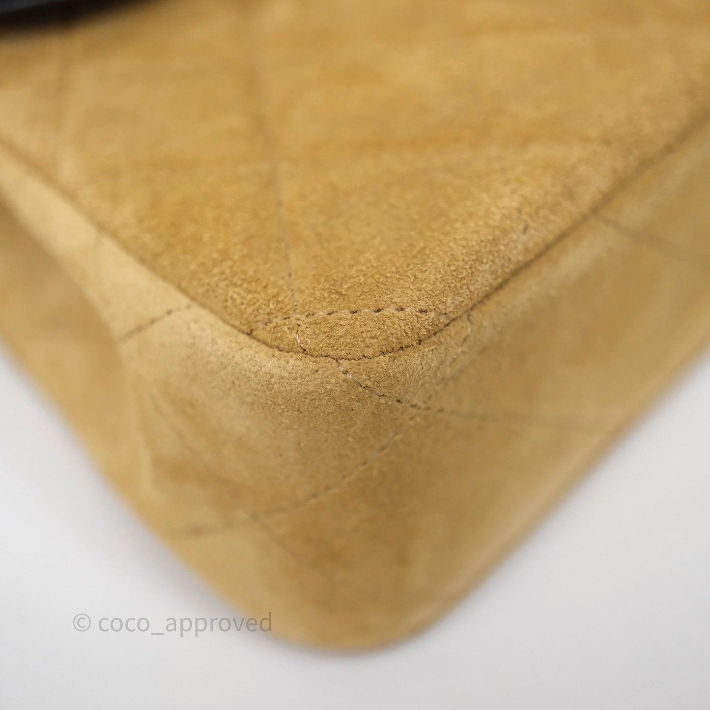 Chanel Mini Flap Bag Camel Suede/ Black Lambskin Gold Hardware