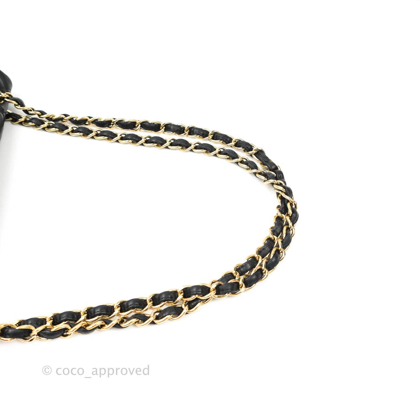Chanel Single Flap Maxi Lambskin Black Gold Hardware